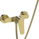 Zuhany csaptelep, Invena Alonia zuhany csaptelep zuhanyszettel, szálcsiszolt arany BN-70-009-V