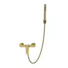 Zuhany csaptelep, Invena Alonia zuhany csaptelep zuhanyszettel, szálcsiszolt arany BN-70-009-V