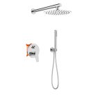 Falba süllyesztett csaptelep, Invena Alonia zuhanyszett, króm BS-70-001-V