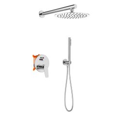   Falba süllyesztett csaptelep, Invena Alonia zuhanyszett, króm BS-70-001-V