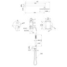 Falba süllyesztett csaptelep, Invena Alonia zuhanyszett, króm BS-70-001-V