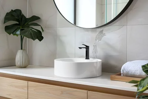 Mosdó csaptelep, Invena Alonia mosdó csaptelep, fényes fekete BU-70-004-V