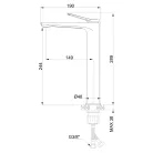 Mosdó csaptelep, Invena Alonia magasított mosdó csaptelep, króm BU-70-W01-V