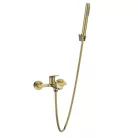 Kádtöltő csaptelep, Invena Alonia kádtöltő csaptelep zuhanyszettel,szálcsiszolt arany BW-70-009-V