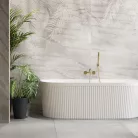 Kádtöltő csaptelep, Invena Alonia kádtöltő csaptelep zuhanyszettel,szálcsiszolt arany BW-70-009-V