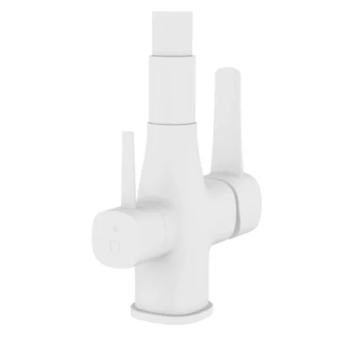 Mosogató csaptelep, Invena Glamour mosogató csaptelep vízszűrővel, fehér BZ-02-F02-V