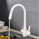 Mosogató csaptelep, Invena Glamour mosogató csaptelep vízszűrővel, fehér BZ-02-F02-V