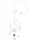 Mosogató csaptelep, Invena Ksanti Slim 2F mosogató csaptelep, fehér BZ-37-002-L
