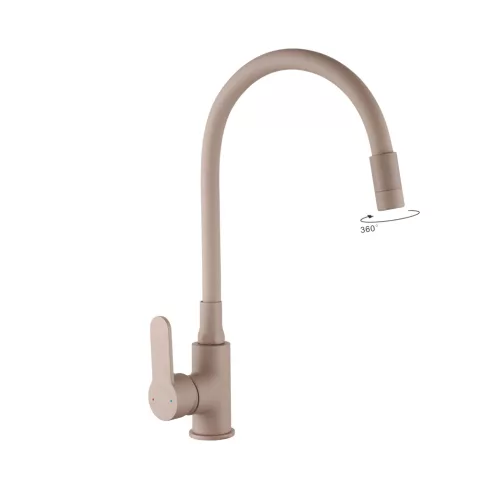 Mosogató csaptelep, Invena Ksanti Slim 2F mosogató csaptelep, bézs BZ-37-003-L