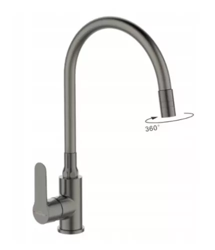 Mosogató csaptelep, Invena Ksanti Slim 2F mosogató csaptelep, grafitszürke BZ-37-005-L