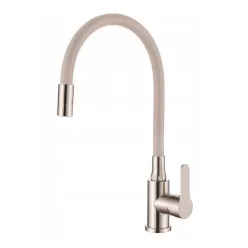   Mosogató csaptelep, Invena Ksanti Slim 2F mosogató csaptelep, bézs/inox BZ-37-I03-L