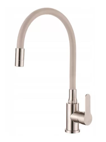 Mosogató csaptelep, Invena Ksanti Slim 2F mosogató csaptelep, bézs/inox BZ-37-I03-L