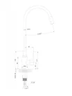 Mosogató csaptelep, Invena Ksanti Slim 2F mosogató csaptelep, fekete/inox BZ-37-I43-L