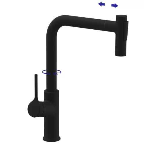Mosogató csaptelep, Invena Farsala mosogató csaptelep, fekete BZ-40-L04-S