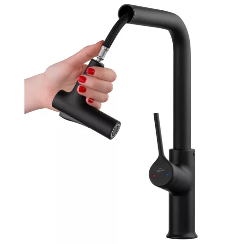 Mosogató csaptelep, Invena Farsala mosogató csaptelep, fekete BZ-40-L04-S