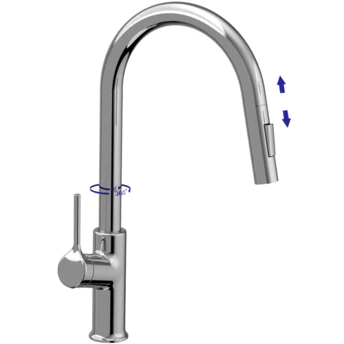 Mosogató csaptelep, Invena Farsala mosogató csaptelep, króm BZ-40-U01-S