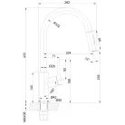 Mosogató csaptelep, Invena Farsala mosogató csaptelep, fekete BZ-40-U04-S