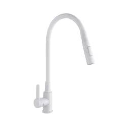   Mosogató csaptelep, Invena Dalis Slim 2F mosogató csaptelep, fehér BZ-64-002-L