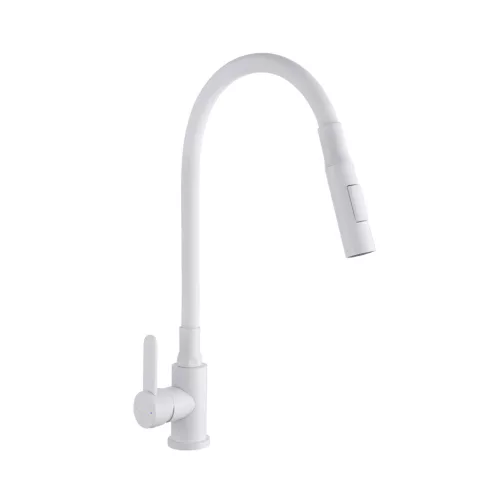 Mosogató csaptelep, Invena Dalis Slim 2F mosogató csaptelep, fehér BZ-64-002-L