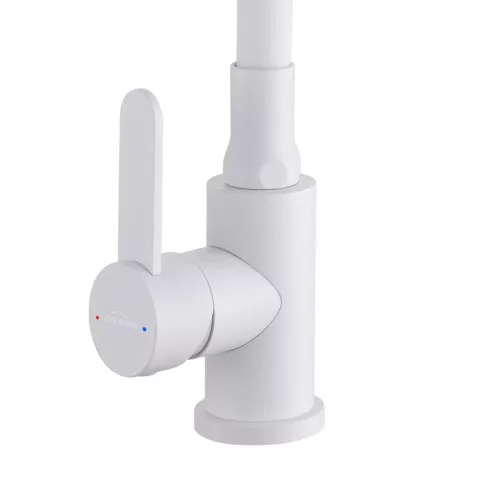 Mosogató csaptelep, Invena Dalis Slim 2F mosogató csaptelep, fehér BZ-64-002-L