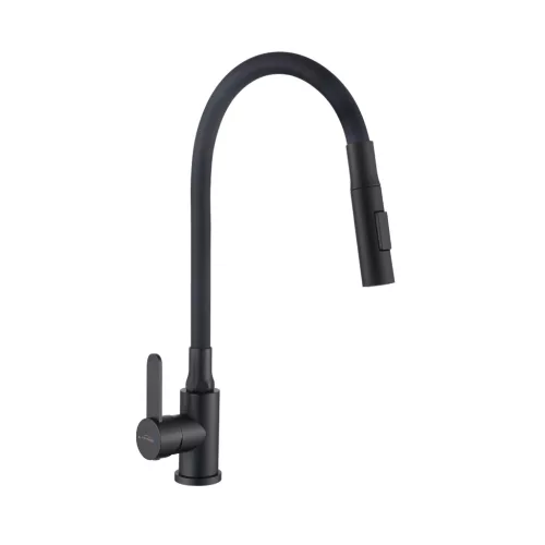 Mosogató csaptelep, Invena Dalis Slim 2F mosogató csaptelep, fekete BZ-64-004-L