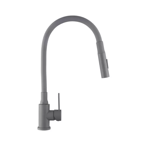 Mosogató csaptelep, Invena Dalis Slim 2F mosogató csaptelep, szürke BZ-64-005-L