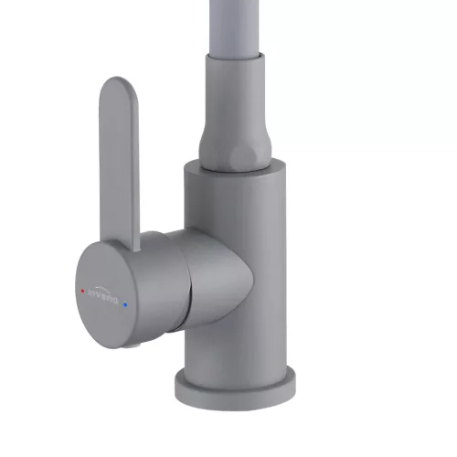 Mosogató csaptelep, Invena Dalis Slim 2F mosogató csaptelep, szürke BZ-64-005-L