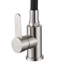 Mosogató csaptelep, Invena Dalis Slim 2F mosogató csaptelep, fekete/inox BZ-64-043-L