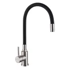 Mosogató csaptelep, Invena Silva mosogató csaptelep, inox/fekete BZ-86-043-L