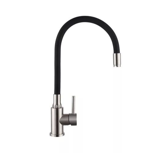 Mosogató csaptelep, Invena Silva mosogató csaptelep, inox/fekete BZ-86-043-L