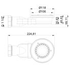 Zuhanytálca szifon, Invena Alvero zuhanytálca szifon SLIM SU-AK-702-H