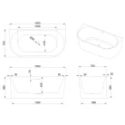 Kád, Invena Astri kád 150x75 cm AN-03-15U-F