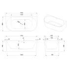 Kád, Invena Astri kád 170x80 AN-03-17U-F