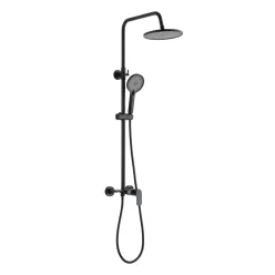   Zuhanyszett, Invena Rikia zuhanyszett zuhany csapteleppel, fekete AU-24-B04-G