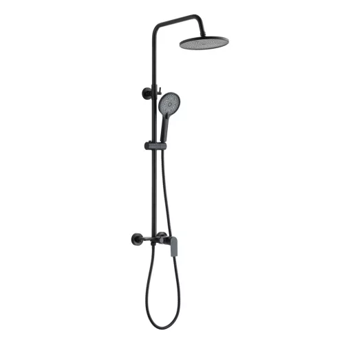 Zuhanyszett, Invena Rikia zuhanyszett zuhany csapteleppel, fekete AU-24-B04-G