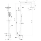 Zuhanyszett, Invena Rikia zuhanyszett zuhany csapteleppel, fekete AU-24-B04-G