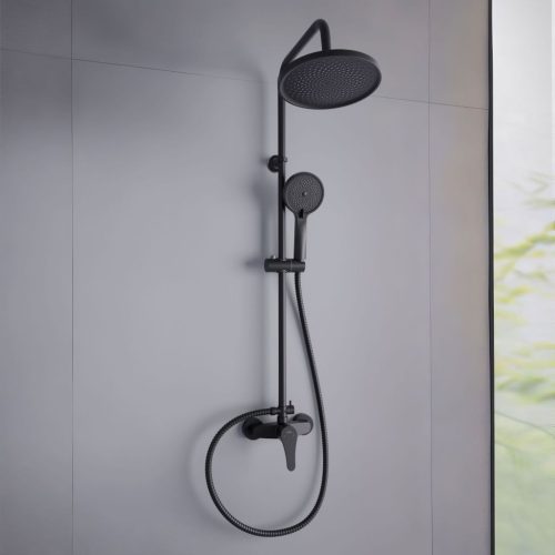 Zuhanyszett, Invena Kalmynos zuhanyszett zuhany csapteleppel, fekete AU-28-004-V