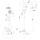 Zuhanyszett, Invena Kalmynos zuhanyszett zuhany csapteleppel, fekete AU-28-004-V