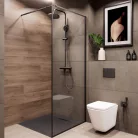 Zuhanyszett, Invena Volos zuhanyszett termosztátos csapteleppel, fekete AU-37-T04-V