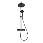 Zuhanyszett, Invena Volos zuhanyszett termosztátos csapteleppel, fekete AU-37-T04-V