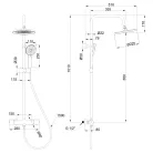 Zuhanyszett, Invena Volos zuhanyszett termosztátos csapteleppel, fekete AU-37-T04-V
