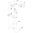 Zuhanyszett, Invena Amfisa zuhanyszett csaptelep nélkül, króm AU-39-001-K