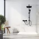 Zuhanyszett, Invena Amfisa zuhanyszett csaptelep nélkül, fekete AU-39-004-K