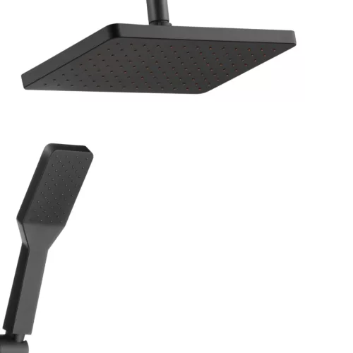 Zuhanyszett, Invena Amfisa zuhanyszett csaptelep nélkül, fekete AU-39-004-K