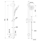 Zuhanyszett, Invena Kalitea zuhanyszett, fekete AU-72-Z04-V