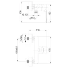 Zuhany csaptelep, Invena Pinios zuhany csaptelep zuhanyszett nélkül, króm BN-92-001-X