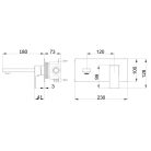 Falba süllyesztett csaptelep, Invena Paros mosdó csaptelep, króm BP-09-U01-L