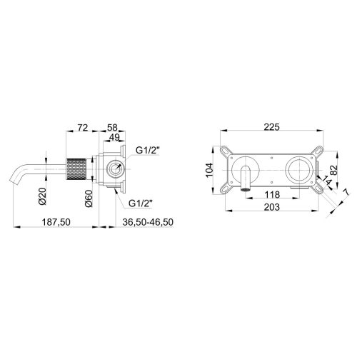 Falba süllyesztett csaptelep, Invena Moonlight mosdó csaptelep, fekete/rózsaarany BP-77-U14-V