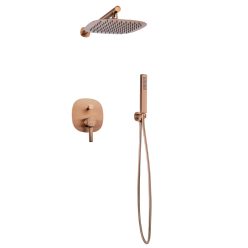   Falba süllyesztett csaptelep, Invena Glamour zuhanyrendszer, réz BS-02-014-V