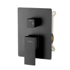 Falba süllyesztett csaptelep, Invena Paros zuhanyrendszer, fekete BS-09-004-L